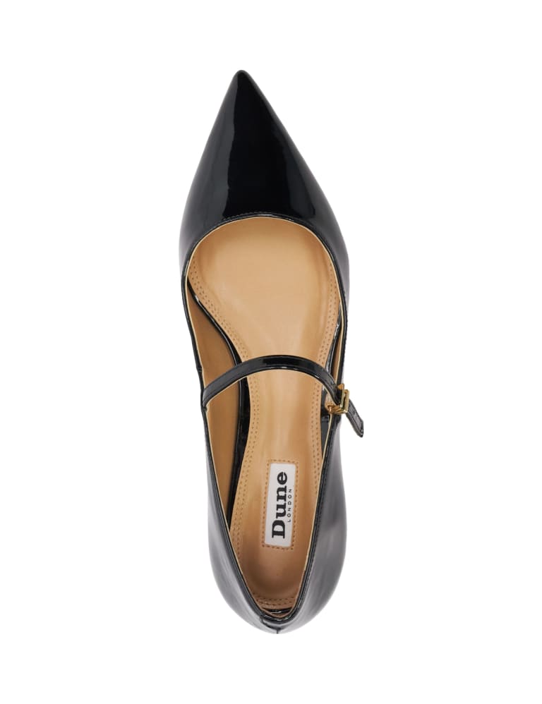 Patent Block Heel Ballet Pumps Dune London M S