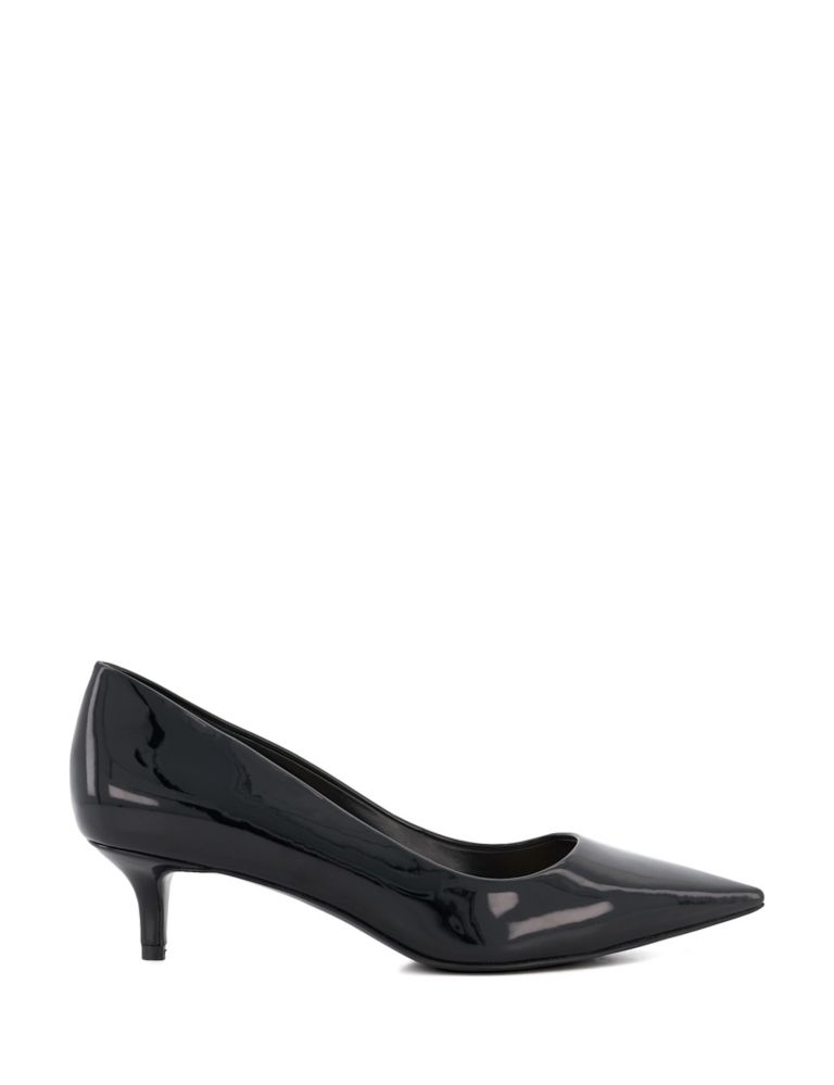 Patent Kitten Heel Pointed Court Shoes 1 of 4