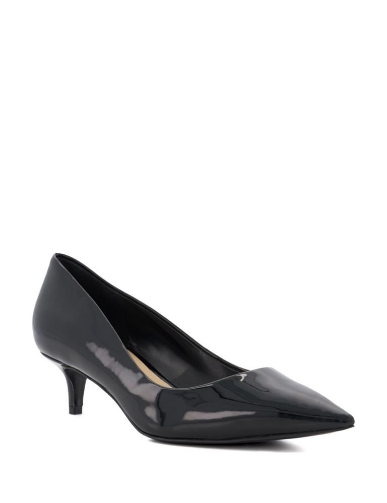 Patent Kitten Heel Pointed Court Shoes 2 of 4