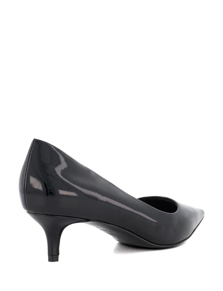 Patent Kitten Heel Pointed Court Shoes 3 of 4