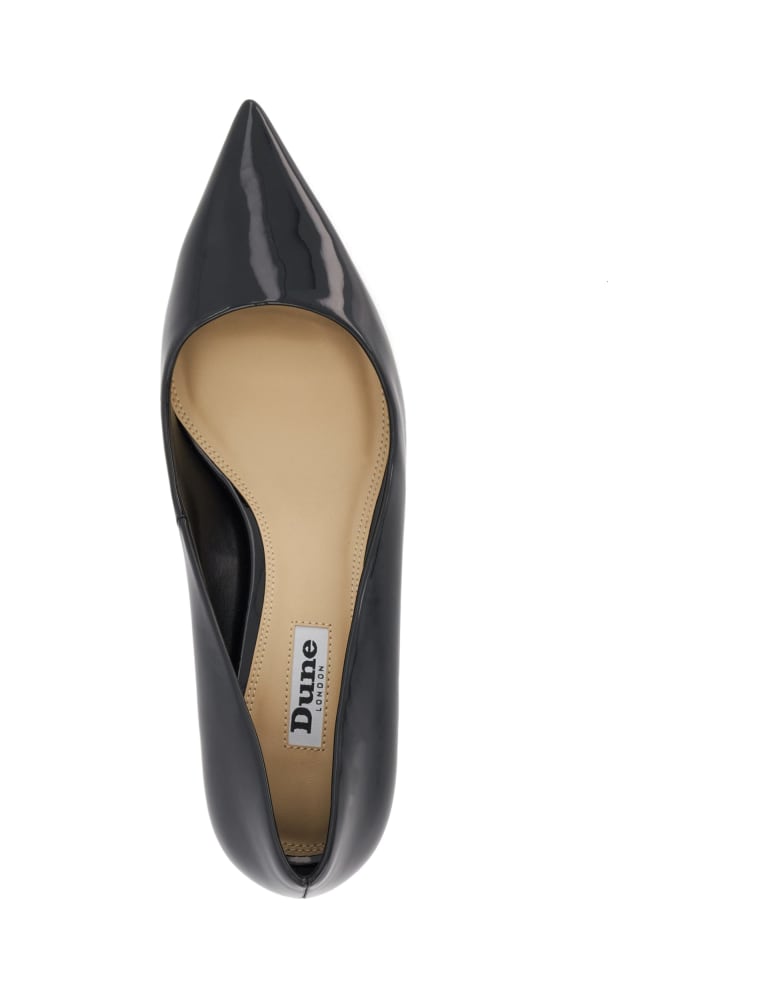 Dune black patent shoes top