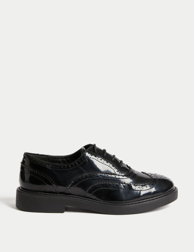 Ladies top patent brogues