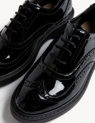 Mens hot sale patent brogues