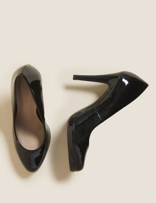 m&s heels black