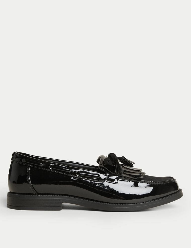 Patent Tassel Bow Loafers 1 of 3