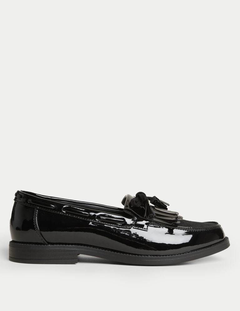 Black patent tassel loafers online