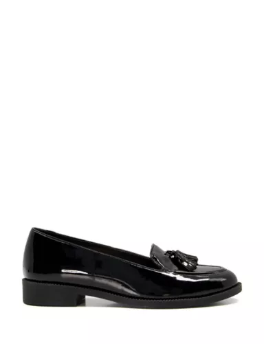 Patent Tassel Flat Loafers 2 of 4