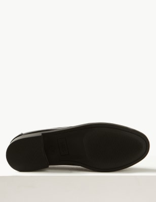 marks and spencer black patent loafers