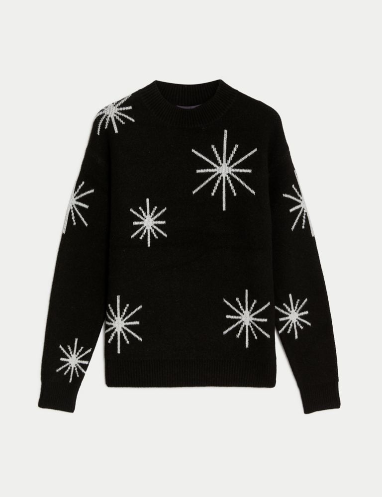 Patterned Crew Neck Jumper | M&S Collection | M&S