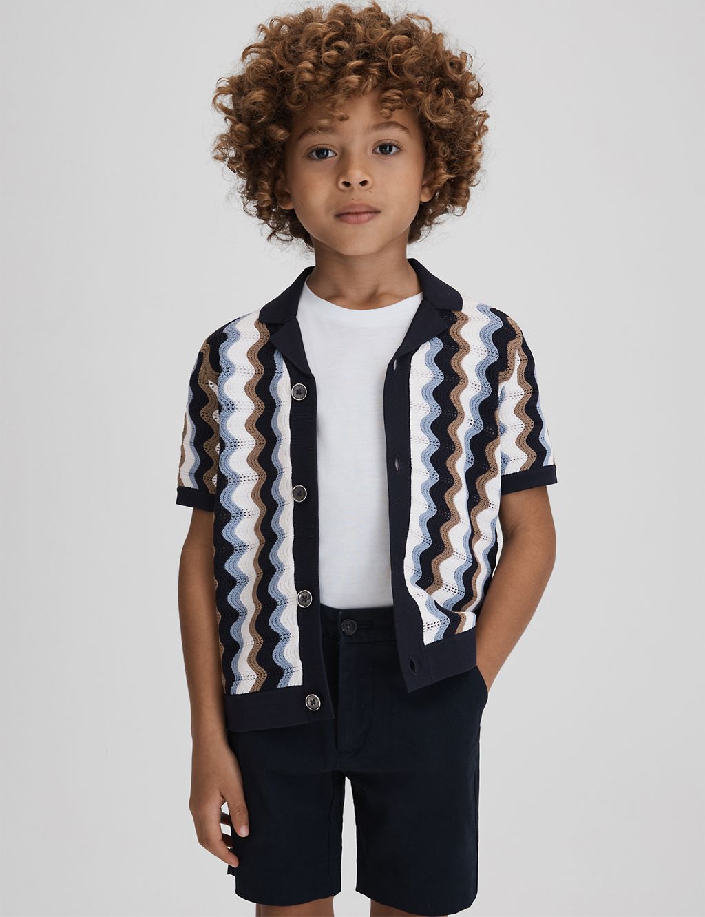 Patterned Knitted Shirt (3-14 Yrs) 2 of 5