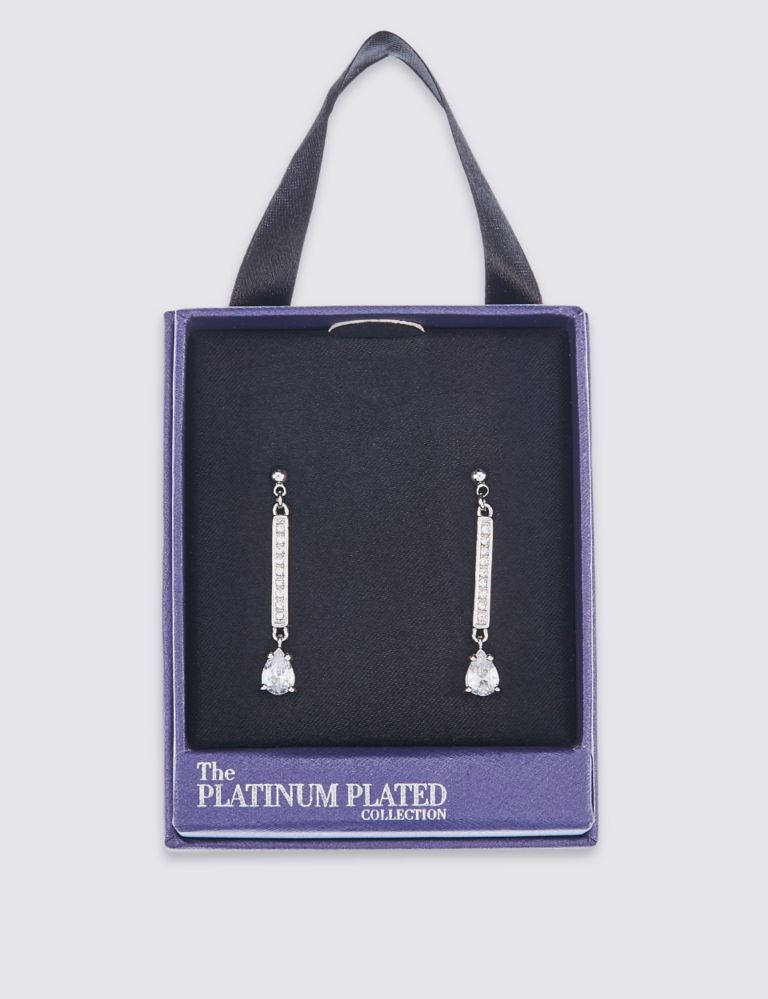 Pavé Stick Diamanté Earrings 3 of 3