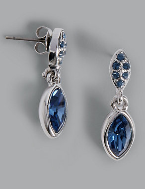 Pavé Drop Earrings with Swarovski® Crystals Image 2 of 4