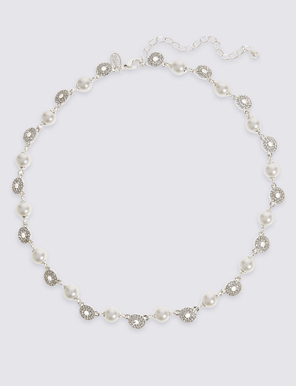 Pave Disc Collar Necklace Image 1 of 2