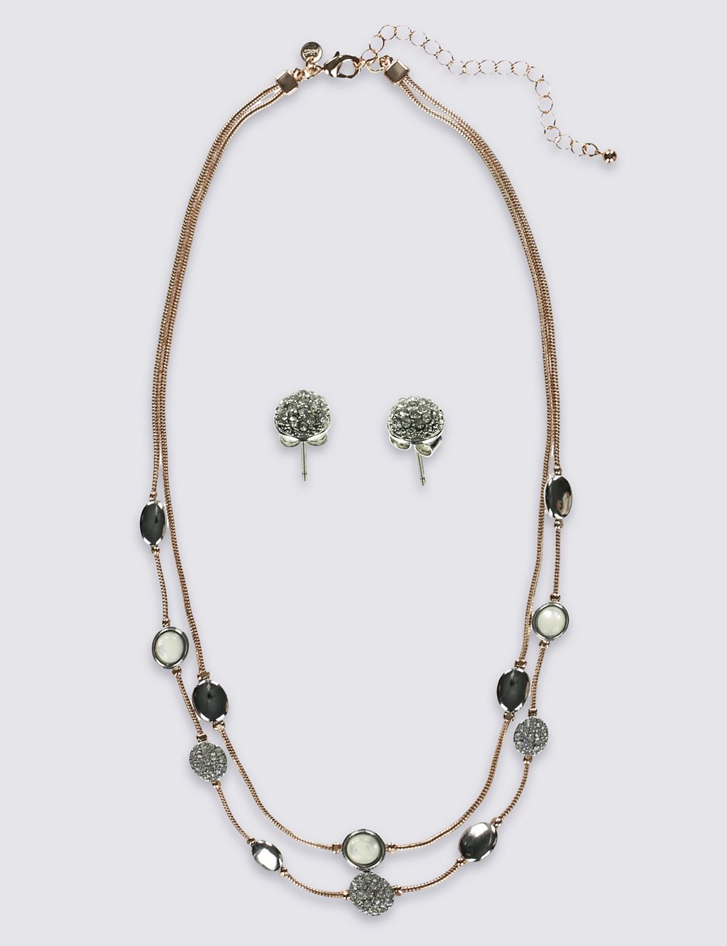 Pavé Necklace & Earrings Set 1 of 1