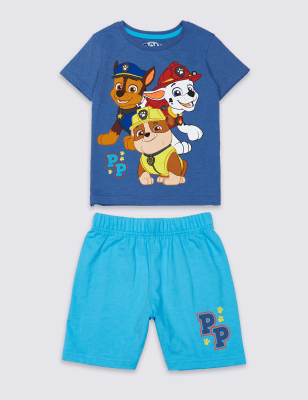 Paw patrol dressing online gown and pyjama set