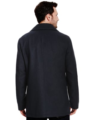 m&s mens peacoat