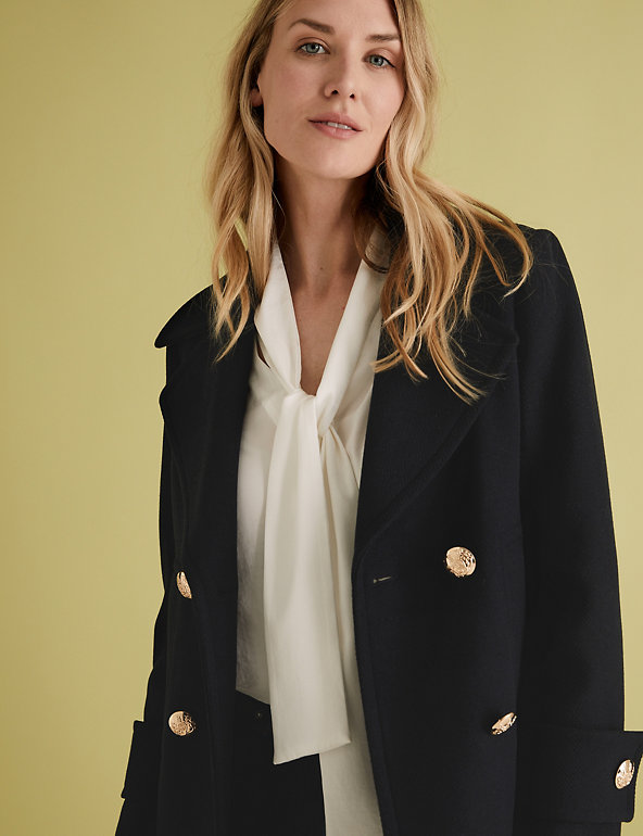 Pea Coat With Wool M S Collection, Pea Coat Womens Nz