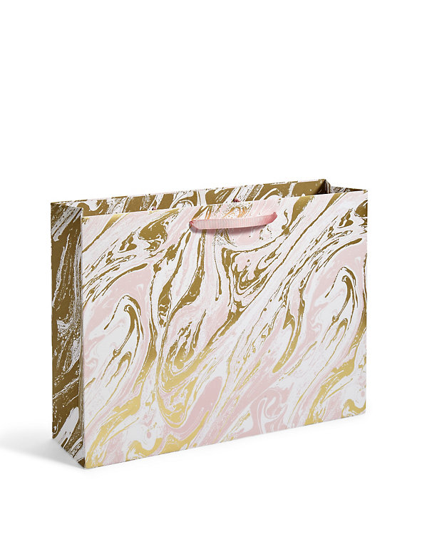 Peach & Gold Foil Oily Large Gift Bag Image 1 of 2