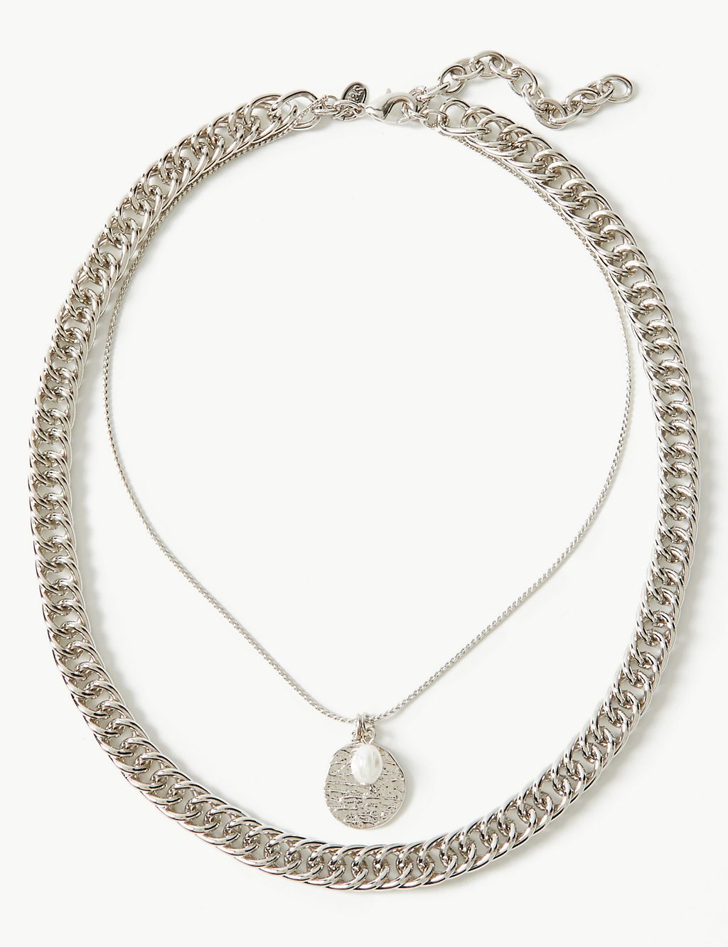 Pearl Disc Chain Necklace 1 of 1