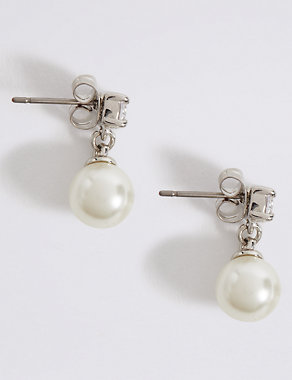 Pearl Drop Earrings Image 2 of 3