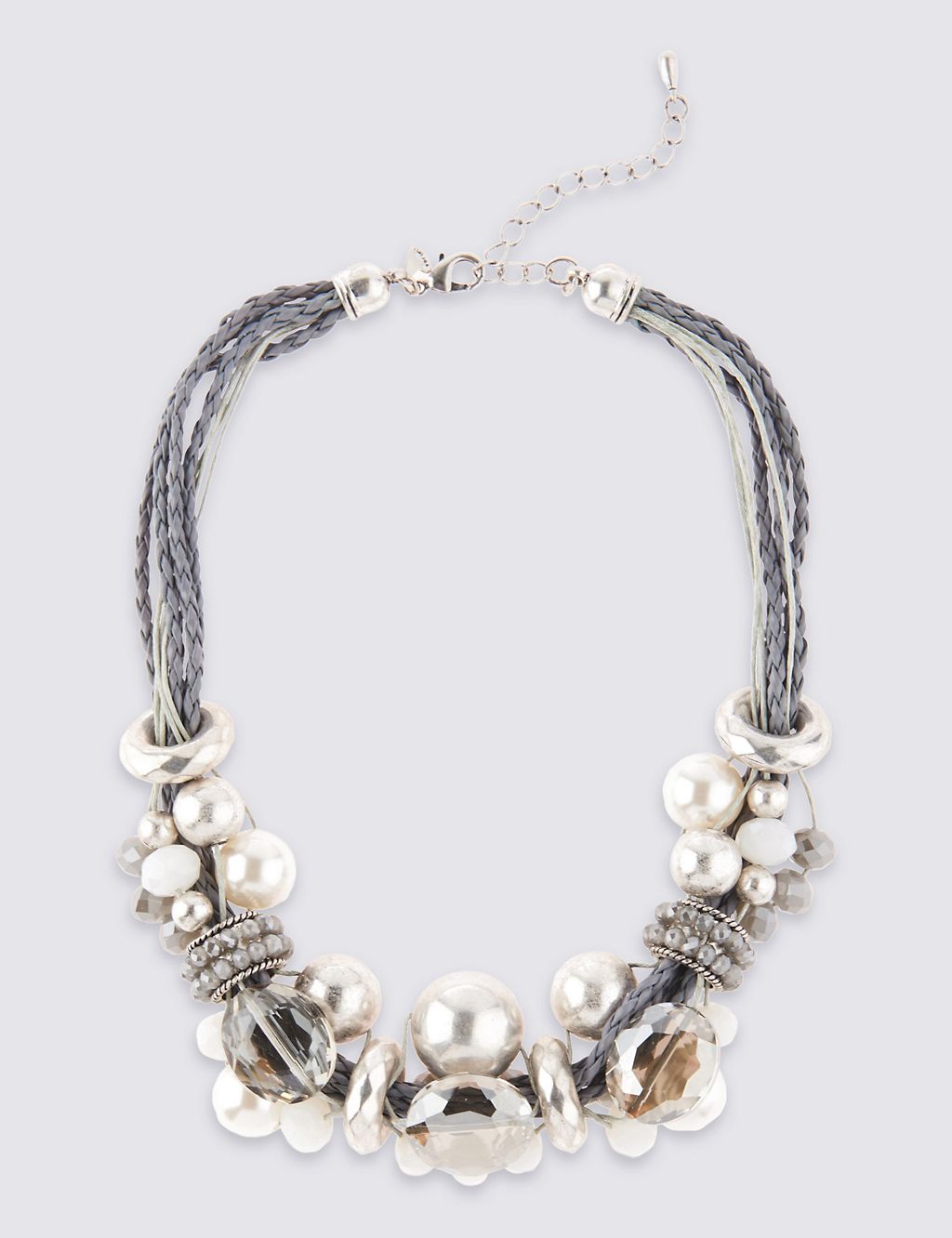 Pearl Effect & Faceted Bead Necklace 1 of 1