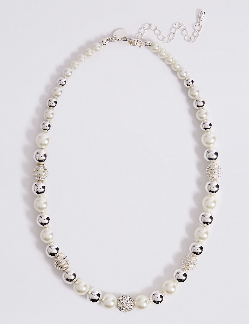 Pearl Effect Bead Necklace 2 of 2