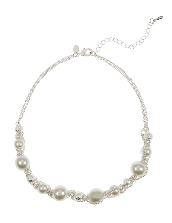 Pearl Effect Chain Wrap Jewellery Set Image 1 of 2