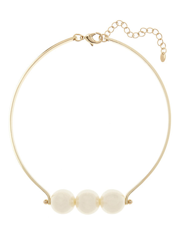 Pearl Effect Choker Necklace Image 1 of 1