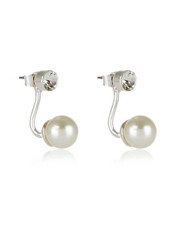 Pearl Effect Floating Ball Earrings Image 1 of 1