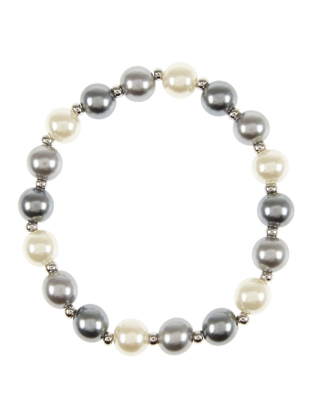 Pearl Effect Ombre Tone Stretch Bracelet 1 of 1