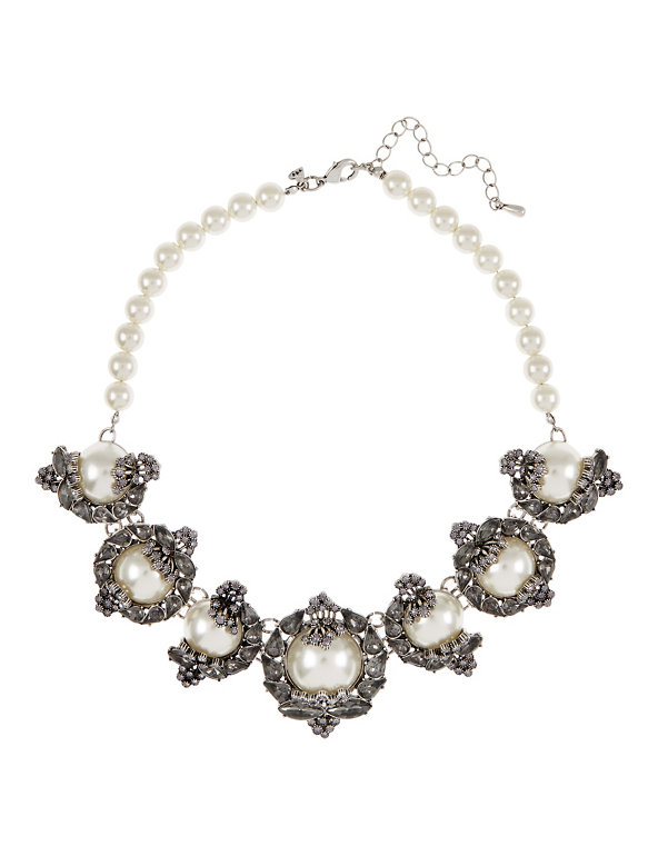 Pearl Effect Ornate Necklace Image 1 of 1
