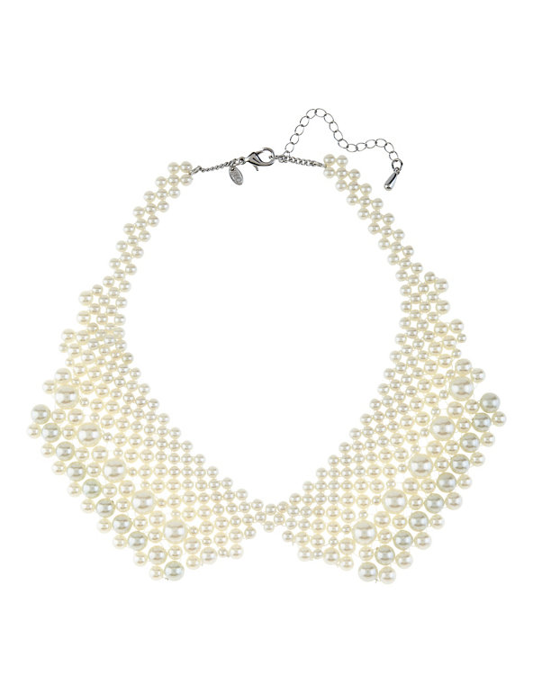 Pearl Effect Peter Pan Collar Necklace Image 1 of 1