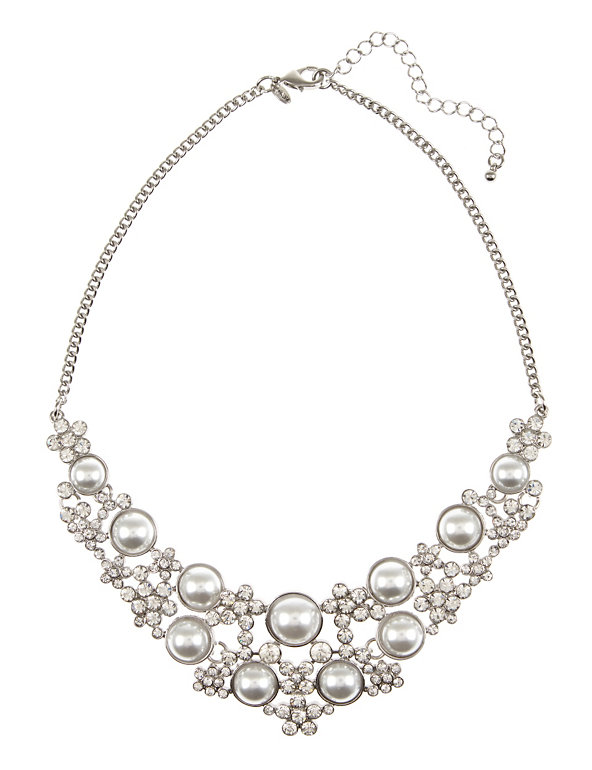 Pearl Effect Sparkle Collar Necklace | M&S Collection | M&S
