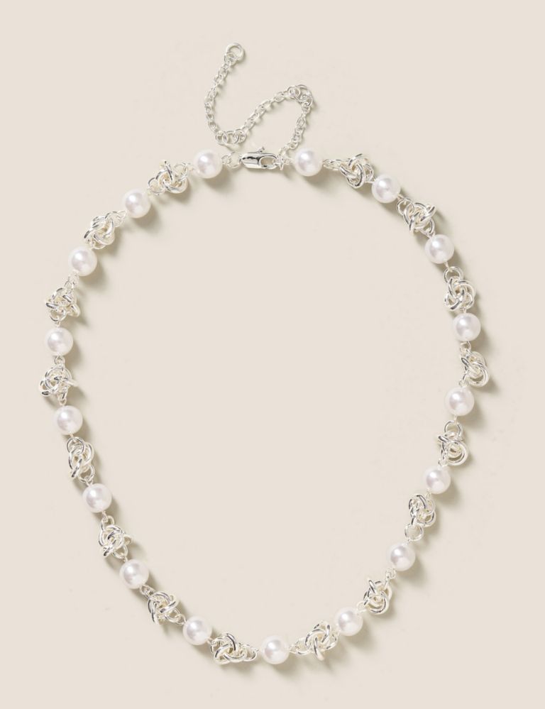 Pearl Knot Chain Necklace 1 of 2