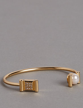 Pearl Pave Cuff Bracelet Image 2 of 3