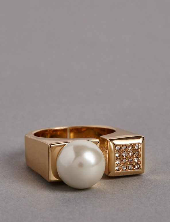 Pearl Pave Ring Image 1 of 2