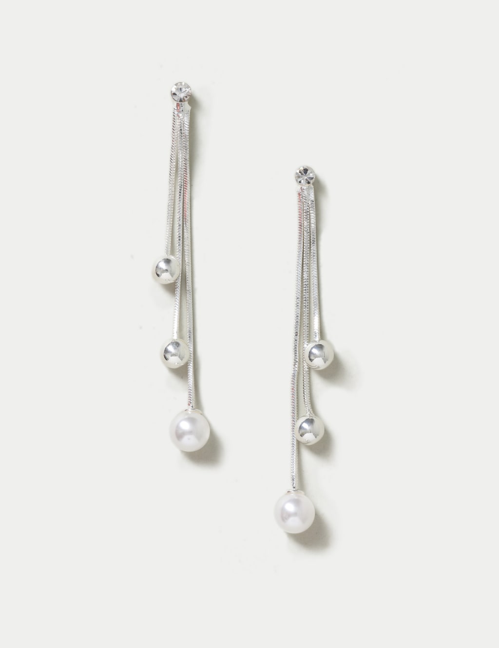 M and s pearl hot sale earrings