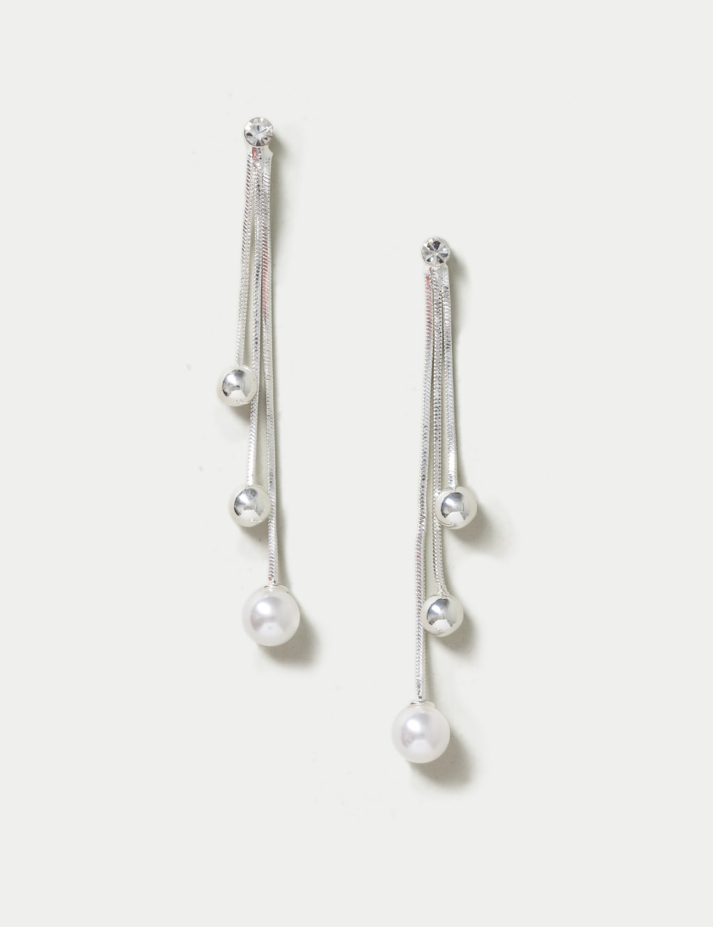 Pearl and Sphere Drop Earrings 1 of 2