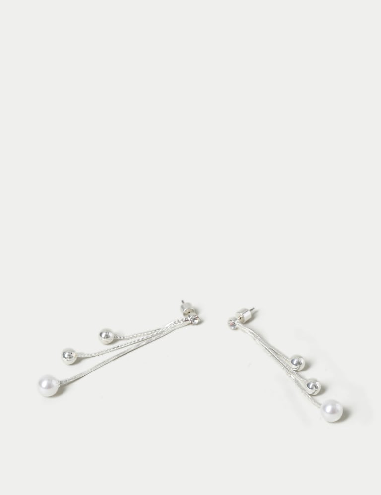 M and s pearl hot sale earrings