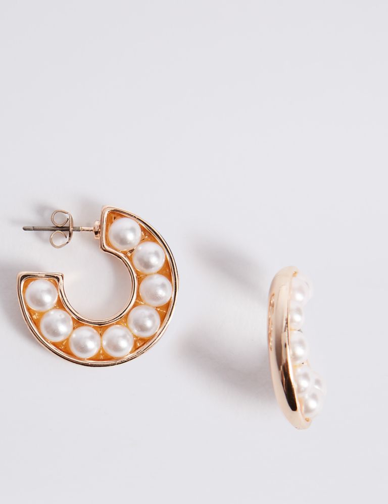 Pearly Hoop Earrings 1 of 1