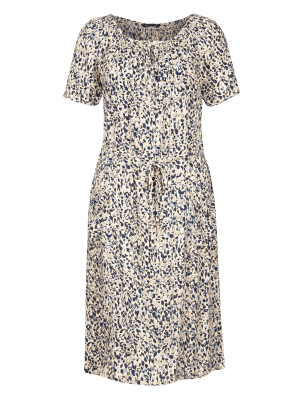 Peasant Neck Ditsy Tulip Tunic Dress | M&S Collection | M&S