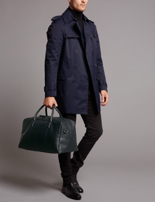 marks and spencer mens leather holdall