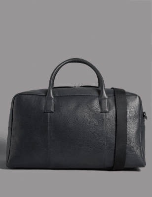 marks and spencers leather holdall