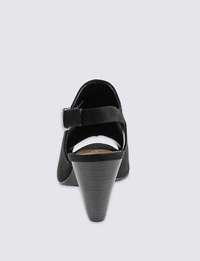 Peep Toe Slingback Wide Fit Mule Sandals with Insolia® Image 2 of 5