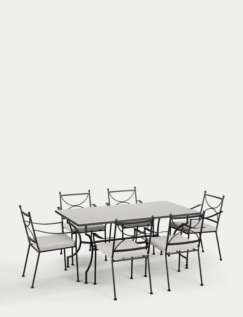 Pembroke 6 Seater Garden Dining Table & Chairs 1 of 6