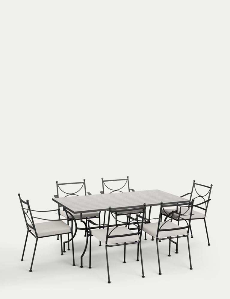 Pembroke 6 Seater Garden Dining Table & Chairs 2 of 6
