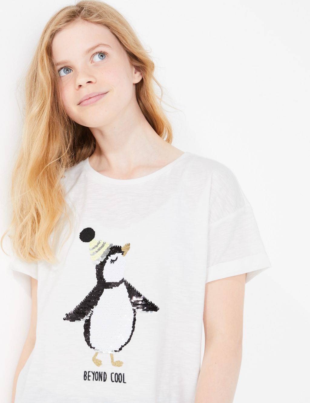 Penguin Sequin Print T-Shirt (3-16 Years) 3 of 6
