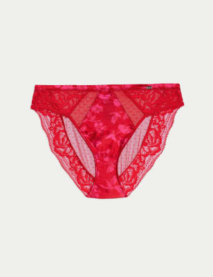 Fleur Silk & Lace High Leg Knickers