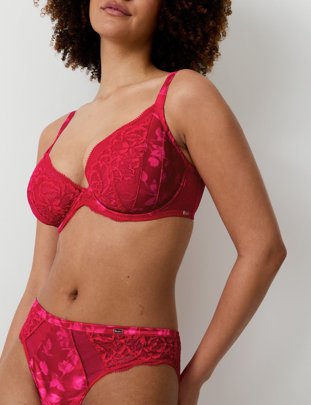 Peony Silk & Lace Wired Plunge Bra (F-H) 2 of 7