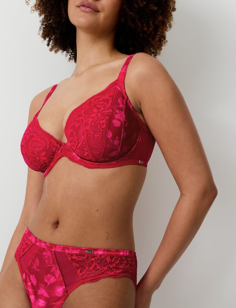 Peony Silk & Lace Wired Plunge Bra (F-H) 3 of 7